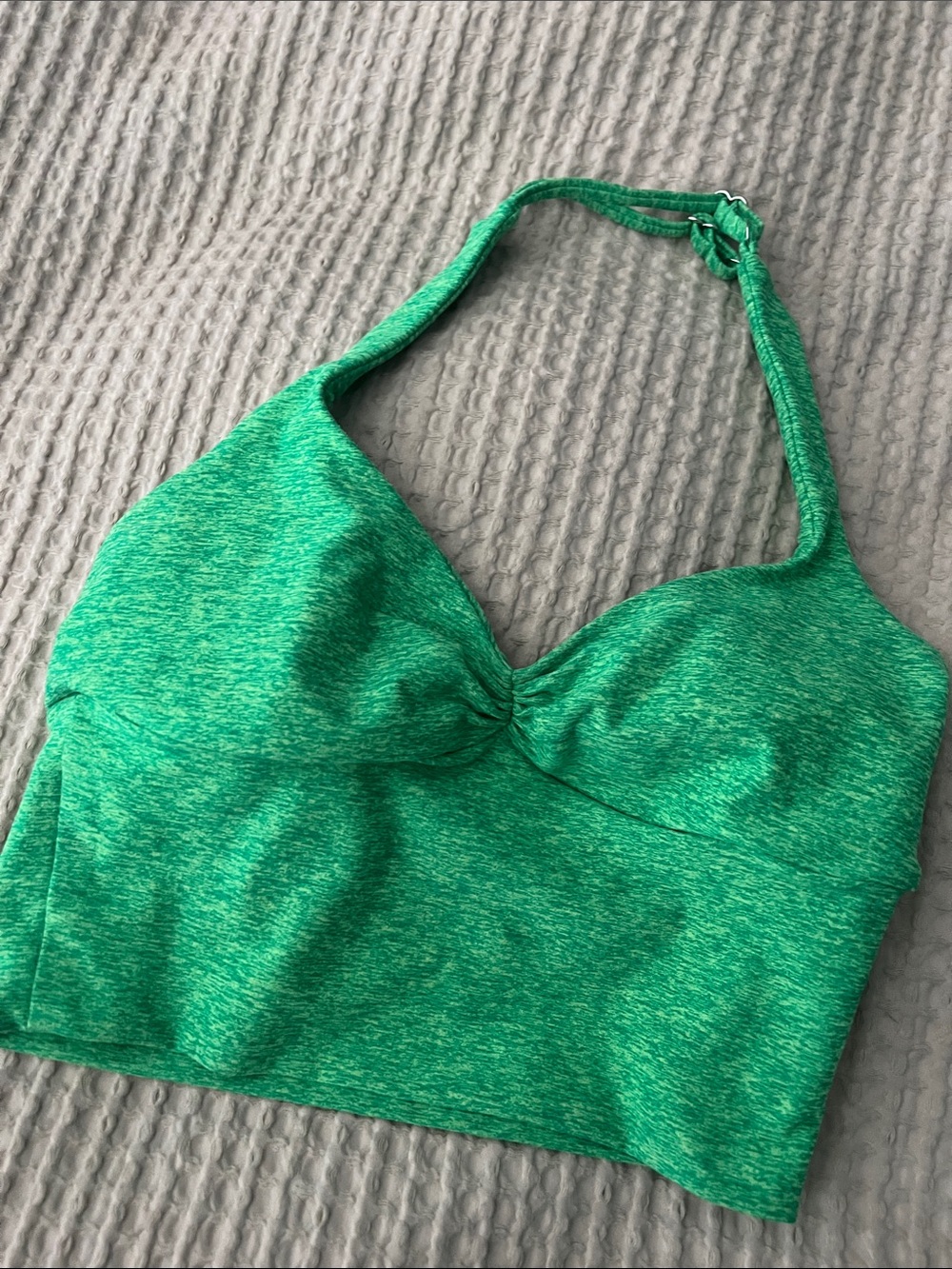 Bombshell Sportswear Heathered Kelly Green Halter Bikini Top